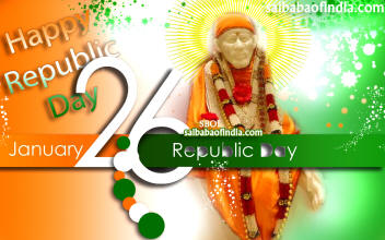 Happy Republic Day India - 26th January - Sai Baba