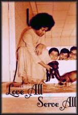 LOVE ALL SERVE ALL - PUPPIES DOG sathya-sai-baba-images-photos-swami-bhagawan