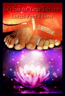 lotus feet of sri sathya sai baba - saibaba-bow down charan kamal
