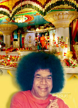 Sri Sathya Sai Baba Maha Samadhi Photo- Sai Baba smiling