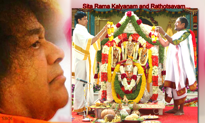 Sri Sathya Sai Baba's 87th Birthday -Sita Rama Kalyanam and Rathotsavam…celestial marriage of the Divine couple Lord Rama and Mother Sita- followed by The Chariot Procession  
