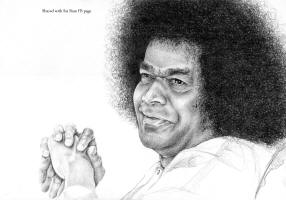 Angelo de Mattia shared this sketch of Sri Sathya Sai Baba with SAI RAM FB page - Many thanks for sharing!