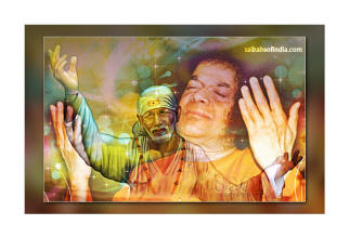 photo of Bhagawan Sri Sathya Sai Baba and shirdi sai baba