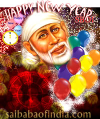 Shirdi sai baba new year wallpapars and greeting cards