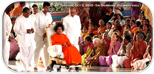 sathya-sai-baba-darshan-in-prasanthi-today-05-10-2010