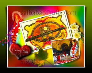 Exclusive SBOI wallpaper-Complete desktop "mandir" with Shirdi,Satka,padukas,heart,flowers & Samdhi mandir murthi - size 1200 x 900
