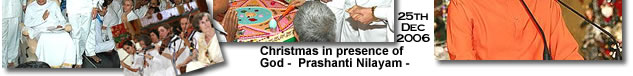 Christmas Carols  at Prasanthi Nilayam - Sai Baba Photos