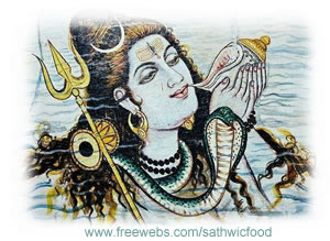 Shiva drinking Poison