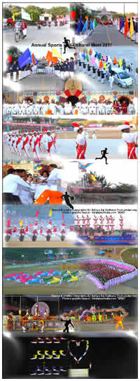 Tue, Jan 11, 2011: Annual Sports and Cultural Meet 2011 of SSSIHL and Sri Sathya Sai Institutions got underway this evening at Sri Sathya Sai Vidyagiri Hill View Stadium in the immediate presence of the Divine Chancellor.