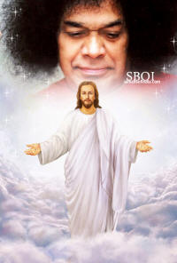 JESUS AND SATHYA SAI BABA WALLPAPER POSTER PICTURE